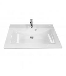 Adamant Раковина, умывальник QUANTO, искуственный камень, прямоуг., с отверст