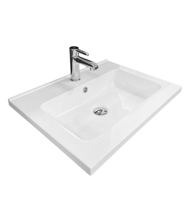 Adamant Раковина, умивальник FLATE, штучний камінь, прямокут., з отвором для