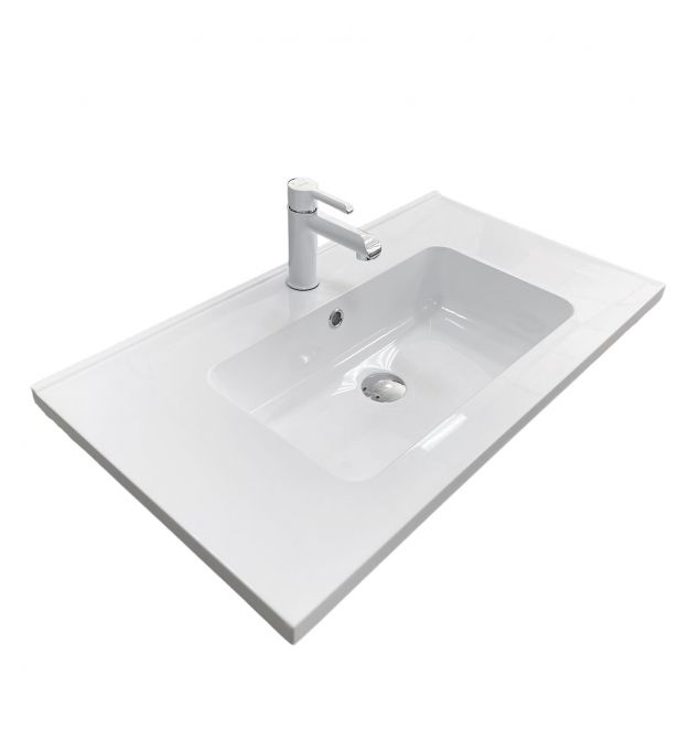 Adamant Раковина, умивальник FLATE, искуственный камень, прямоуг., с отверст