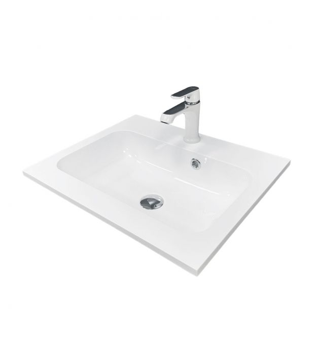 Adamant Раковина, умивальник FRATE, штучний камінь, прямокут., з отвором для