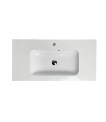 Adamant Раковина, умывальник Adamant, искуственный камень, прямоуг., с отверс