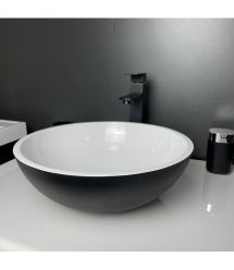 Adamant Раковина, умывальник KREIS, искуственный камень, круглая, без отверс