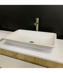 Adamant Раковина, умивальник LOWER, штучний камінь, прямокут., без отвору для