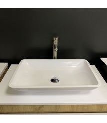 Adamant Раковина, умивальник LOWER, штучний камінь, прямокут., без отвору для