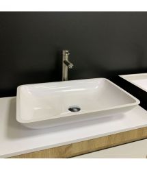 Adamant Раковина, умивальник LOWER, штучний камінь, прямокут., без отвору для