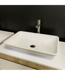 Adamant Раковина, умивальник LOWER, штучний камінь, прямокут., без отвору для