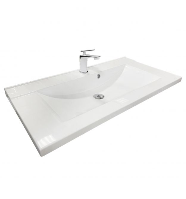 Adamant Раковина, умивальник QUANTO, штучний камінь, прямокут., з отвором для