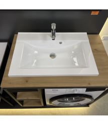 Adamant Раковина, умывальник QUANTO, искуственный камень, прямоуг., с отверст