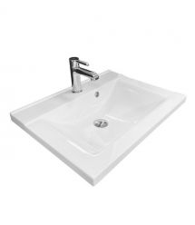 Adamant Раковина, умывальник QUANTO, искуственный камень, прямоуг., с отверст