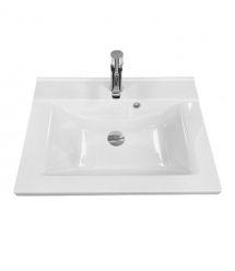 Adamant Раковина, умывальник QUANTO, искуственный камень, прямоуг., с отверст