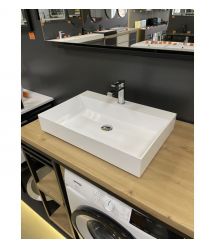 Adamant Раковина, умивальник SLENDER, штучний камінь, прямокут., з отвором для