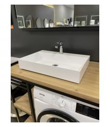 Adamant Раковина, умивальник SLENDER, штучний камінь, прямокут., з отвором для