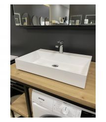 Adamant Раковина, умивальник SLENDER, штучний камінь, прямокут., з отвором для