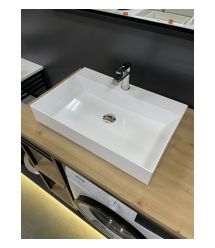 Adamant Раковина, умивальник SLENDER, штучний камінь, прямокут., з отвором для