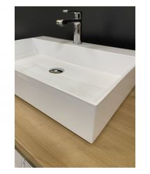 Adamant Раковина, умивальник SLENDER, штучний камінь, прямокут., з отвором для