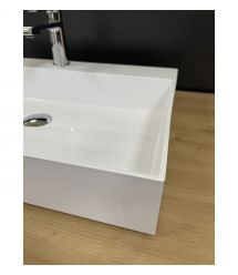 Adamant Раковина, умивальник SLENDER, штучний камінь, прямокут., з отвором для