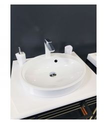 Adamant Раковина, умивальник Lauf New, штучний камінь, овальна, без отвору для