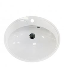 Adamant Раковина, умивальник Lauf New, штучний камінь, овальна, без отвору для