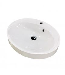 Adamant Раковина, умивальник Lauf New, штучний камінь, овальна, без отвору для