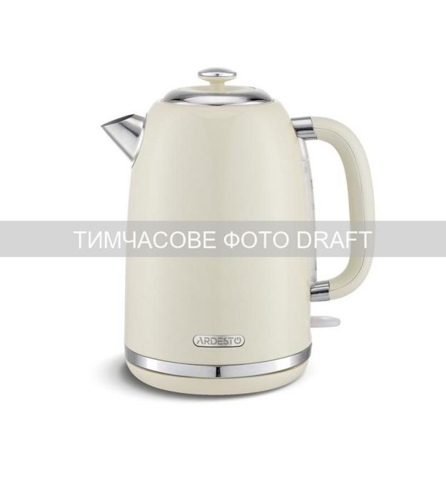 ARDESTO Електрочайник Ardesto 1.8л, Strix, метал, бежевий глянцевий