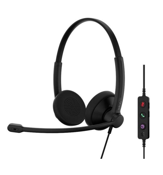 Epos Гарнитура компьютерная стерео On-Ear IMPACT 100 MS, USB C + A, Microsoft Teams, односпрямований, 2м, Черный