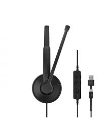 Epos Гарнитура компьютерная стерео On-Ear IMPACT 100 MS, USB C + A, Microsoft Teams, односпрямований, 2м, Черный