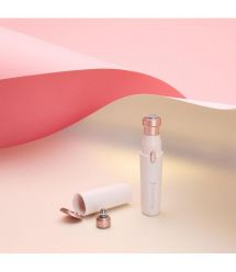 Remington Триммер для носа и ушей и бороды, сеть+акум., насадок-2, сталь, розовый