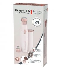 Remington Триммер для носа и ушей и бороды, сеть+акум., насадок-2, сталь, розовый