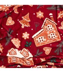 ARDESTO Плед Christmas Flannel 160х200см, 100% полиэстер, имбирные домики
