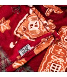 ARDESTO Плед Christmas Flannel 160х200см, 100% полиэстер, имбирные домики