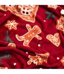 ARDESTO Плед Christmas Flannel 160х200см, 100% полиэстер, имбирные домики