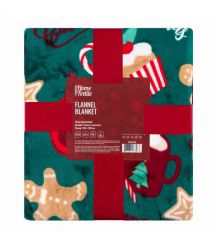 ARDESTO Плед Christmas Flannel 160х200см, 100% полиэстер, рождественские вкусности