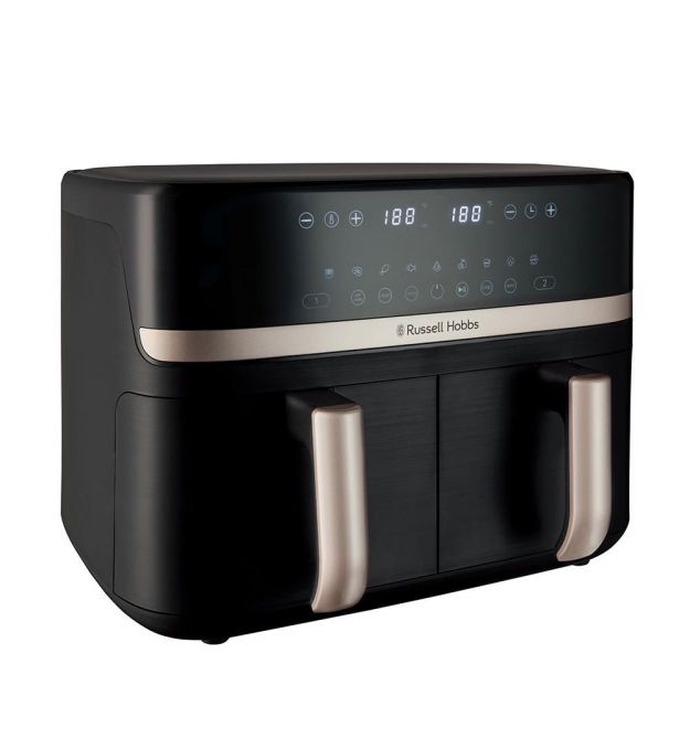 Russell Hobbs Мультипіч Satis Fry DualBaske 2800Вт, чаша-4.5/4.5л, сенсорне управл., 9 авто. программ, пластик, чорний