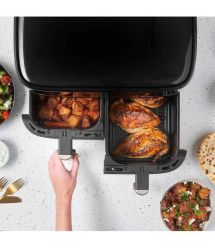 Russell Hobbs Мультипіч Satis Fry DualBaske 2800Вт, чаша-4.5/4.5л, сенсорне управл., 9 авто. программ, пластик, чорний