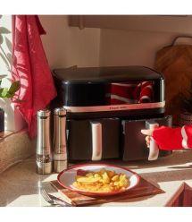 Russell Hobbs Мультипіч Satis Fry DualBaske 2800Вт, чаша-4.5/4.5л, сенсорне управл., 9 авто. программ, пластик, чорний