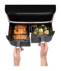 Russell Hobbs Мультипіч Satis Fry DualBaske 2800Вт, чаша-4.5/4.5л, сенсорне управл., 9 авто. программ, пластик, чорний