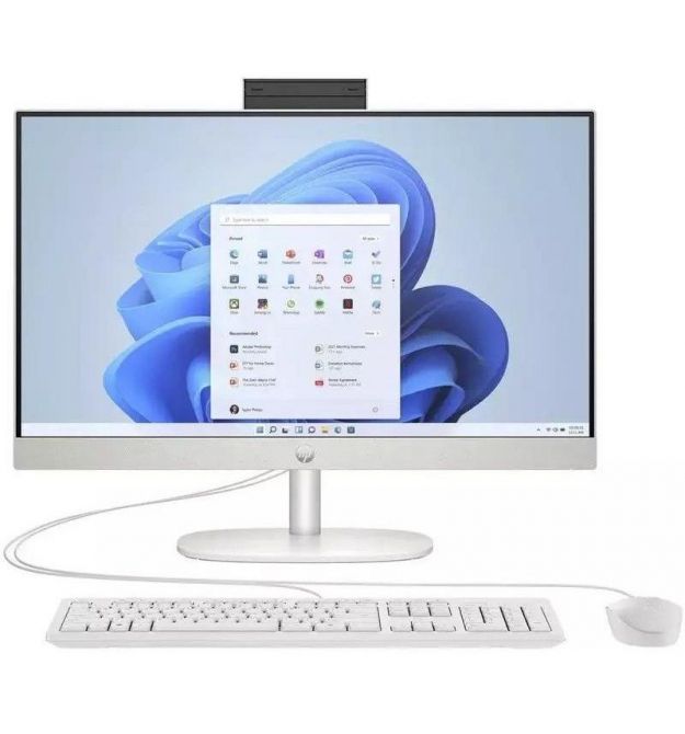 HP All-in-One 23.8" FHD IPS AG, AMD R5-340 AI, 16GB, F512GB, UMA, WiFi, kb+m, Win11, white