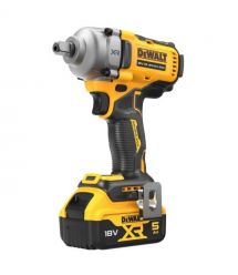 DeWALT impact wrench XR Li-Ion brushless 18V battery 2x5A h 1084Nm 2000rpm 3250bpm 1/2" ЗП case 1.67kg