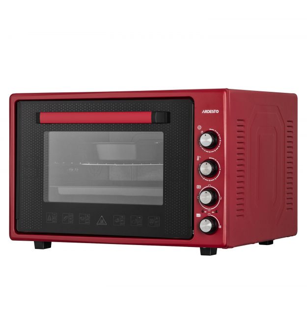 ARDESTO Піч електрична, 70л, 2000Вт, механіч., подвійне скло, рожен, малиновий
