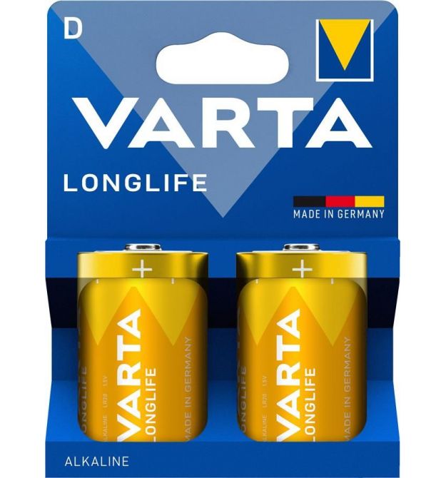 VARTA Батарейка Varta Longlife лужна D(LR20) блістер, 2 шт
