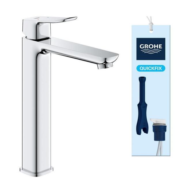 Grohe Змішувач для раковини QuickFix Dice XL-розміру, довж. виливу - 161мм, неповоротний, 1 важіль, хром