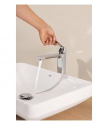 Grohe Змішувач для раковини QuickFix Dice XL-розміру, довж. виливу - 161мм, неповоротний, 1 важіль, хром