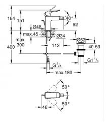 Grohe Змішувач для біде QuickFix Dice Black неповоротний, матовий чорний