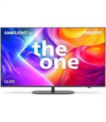 Philips TV 55" QLED 4K 144Hz Smart Titan OS Black Ambilight
