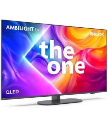 Philips TV 55" QLED 4K 144Hz Smart Titan OS Black Ambilight