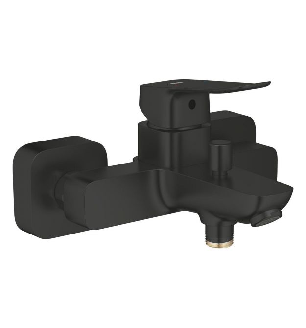 Grohe Змішувач для ванни QuickFix Dice Black, довж. виливу - 167мм, неповоротний, 1 важіль, чорний матовий