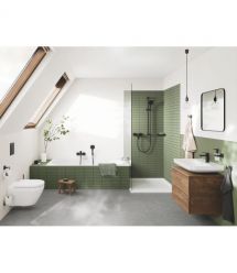 Grohe Змішувач для ванни QuickFix Dice Black, довж. виливу - 167мм, неповоротний, 1 важіль, чорний матовий