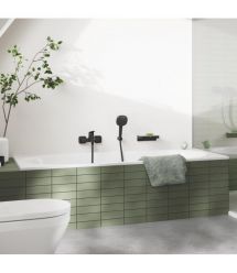 Grohe Змішувач для ванни QuickFix Dice Black, довж. виливу - 167мм, неповоротний, 1 важіль, чорний матовий