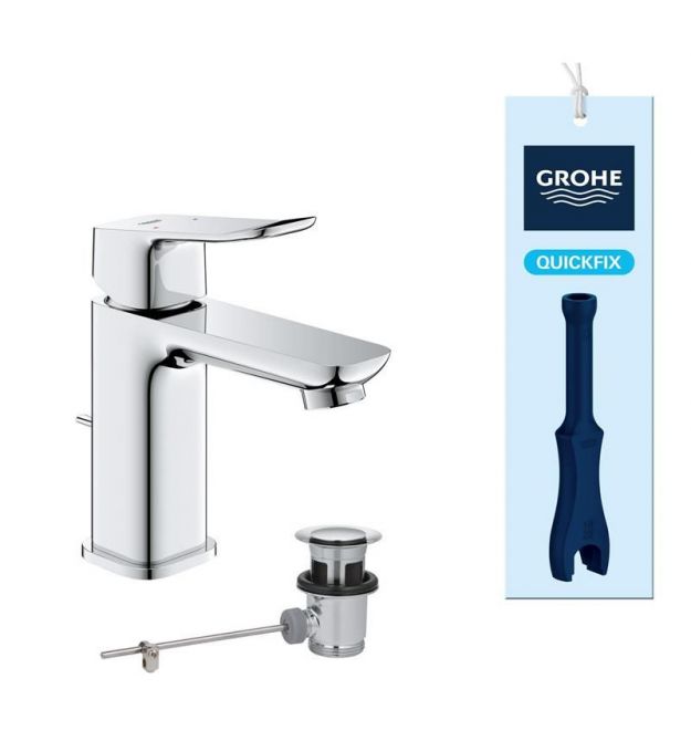 Grohe Змішувач для раковини QuickFix Dice S-розміру, довж. виливу - 106мм, неповоротний, 1 важіль, хром