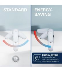 Grohe Змішувач для раковини QuickFix Dice ColdStart M-розміру, довж. виливу - 116мм, неповоротний, 1 важіль, хром